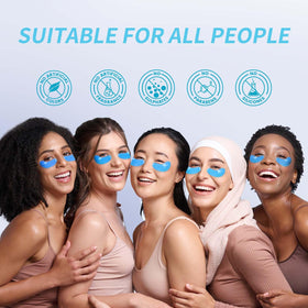 Onespring Eye Masks in a skincare routine setup
