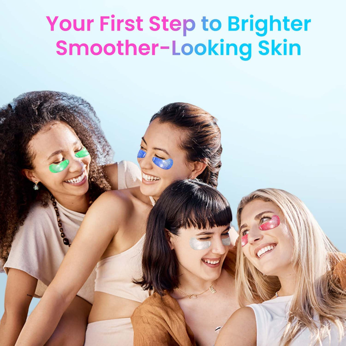 Onespring Under Eye Patches displayed with skincare products