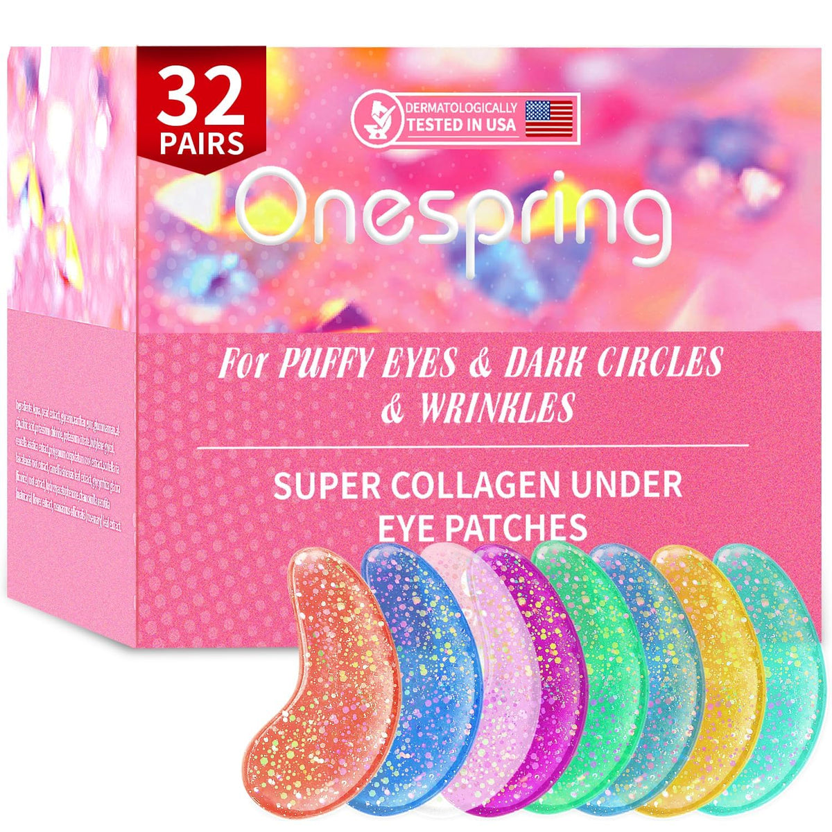Onespring Under Eye Patches front view packaging