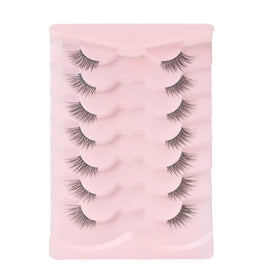 Onlyall Half Eyelashes C02 displayed with makeup tools