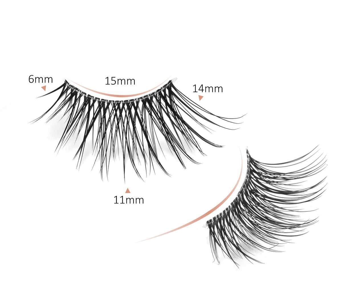 Onlyall Half Eyelashes C02 on model's eyes