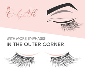 Onlyall Half Eyelashes C02 packaging with 7 pairs