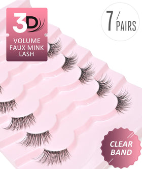 Onlyall Half Eyelashes C02 side view showcasing lash length