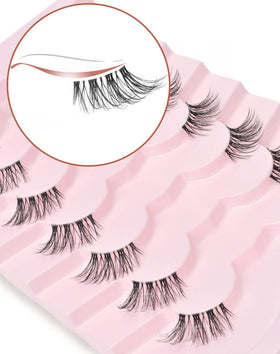 Onlyall Natural Look Half Lashes 3D Faux Mink front view