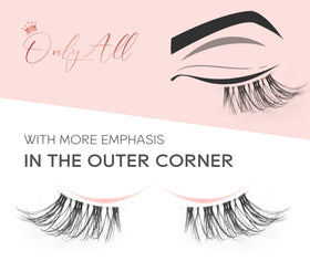 Onlyall Natural Look Half Lashes 3D Faux Mink on model