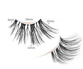 Onlyall Natural Look Half Lashes 3D Faux Mink side view