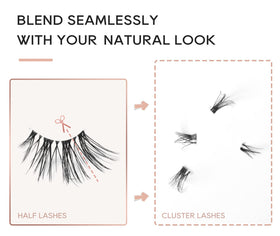 Onlyall Natural Look Half Lashes 3D Faux Mink with applicator