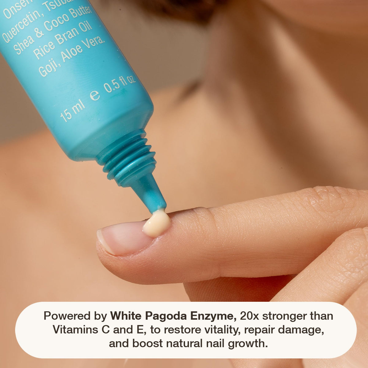 ONSEN Nail & Cuticle Cream application on nails