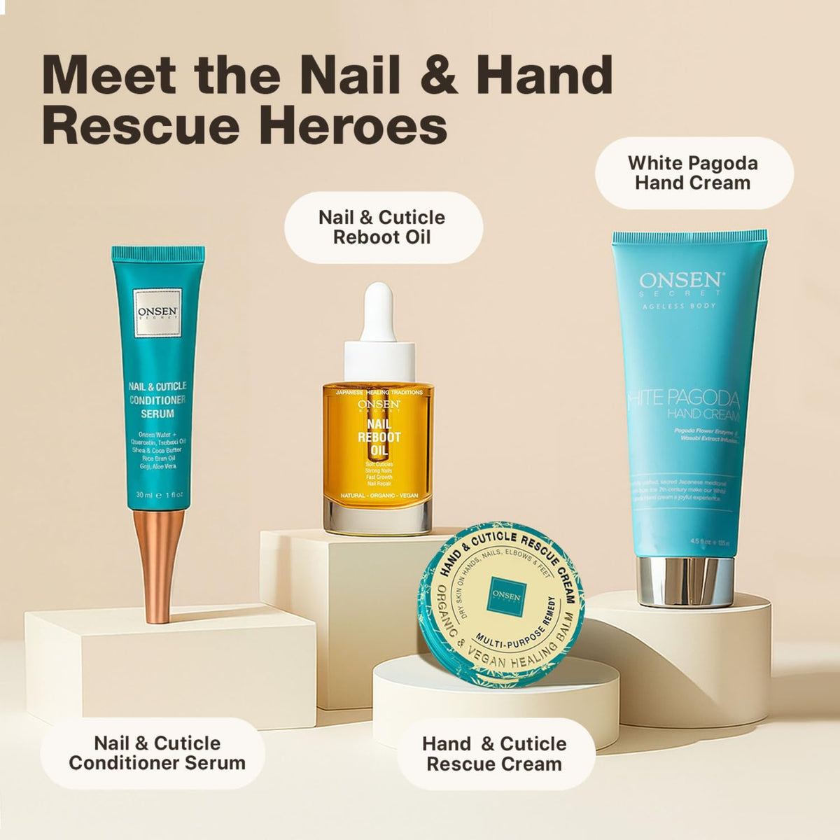 ONSEN Nail & Cuticle Cream with natural oils