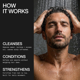 ONSIDE Men's 2-in-1 Shampoo and Conditioner Tea Tree Mint bottle side view