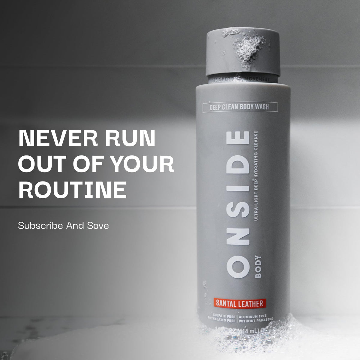 ONSIDE Men's 2-in-1 Shampoo and Conditioner Tea Tree Mint lifestyle use