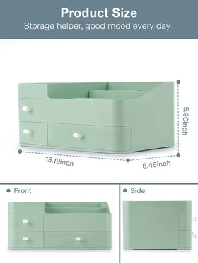 ONXE Makeup Organizer side view showing depth and height