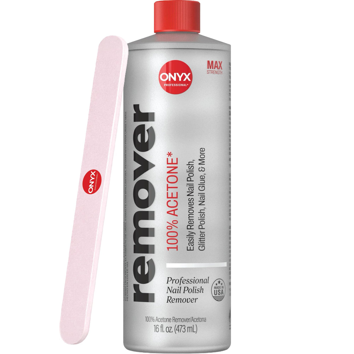 Onyx Professional 100% Pure Acetone Nail Polish Remover Kit front view
