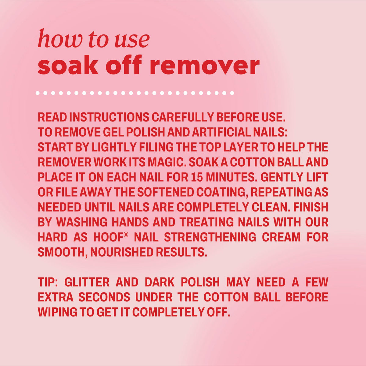 Onyx Professional Coconut Nail Polish Remover packaging details