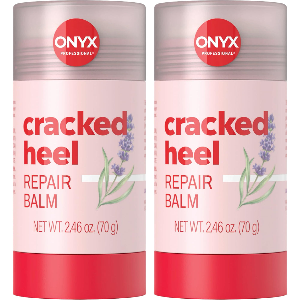 Onyx Professional Cracked Heel Repair Balm Stick front view with lavender scent