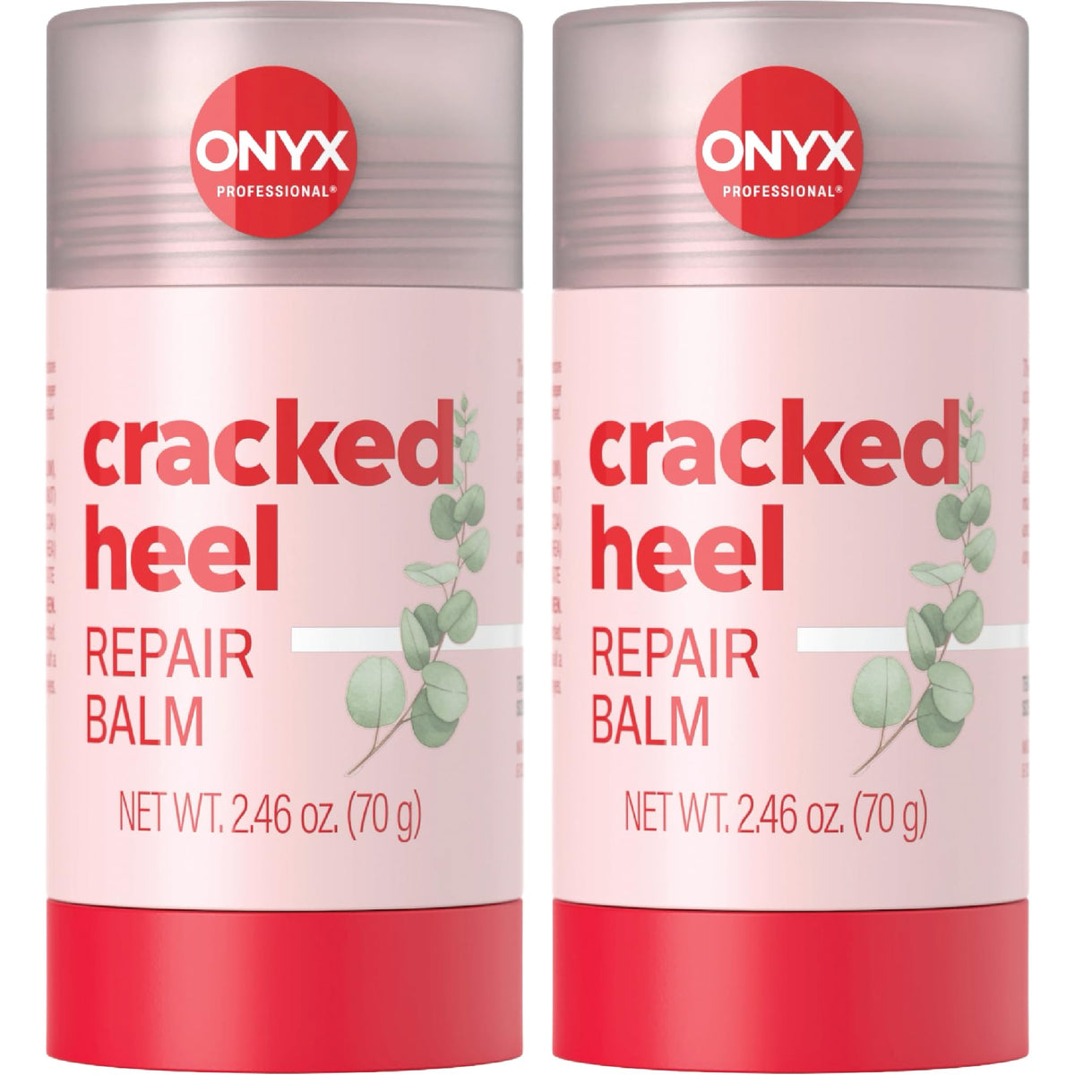Onyx Professional Cracked Heel Repair Balm Stick front view with packaging