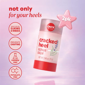 Onyx Professional Cracked Heel Repair Balm Stick in use on dry feet