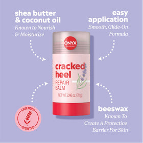 Onyx Professional Cracked Heel Repair Balm Stick side view with applicator