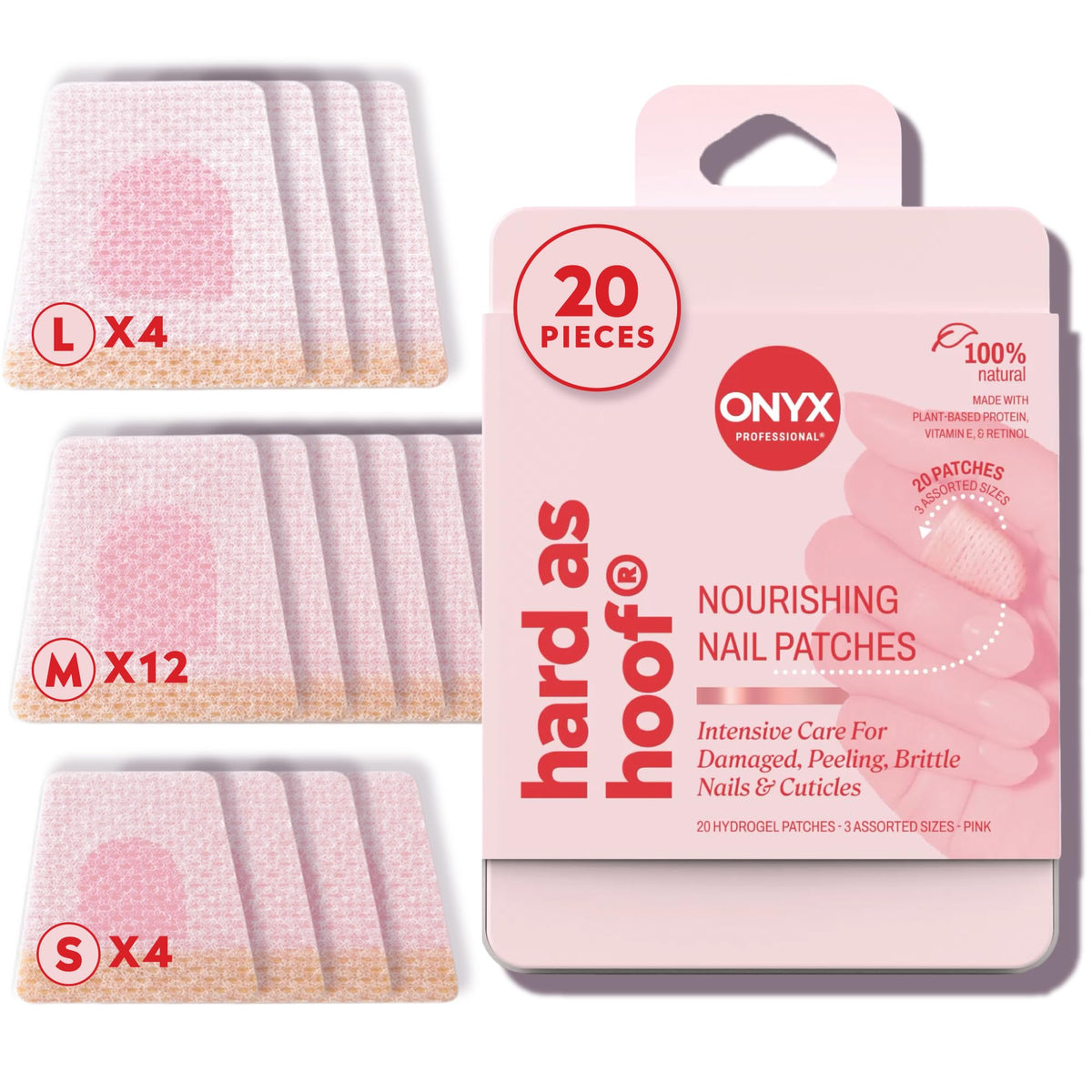 Onyx Professional Hard as Hoof Nail Repair Patches box front view
