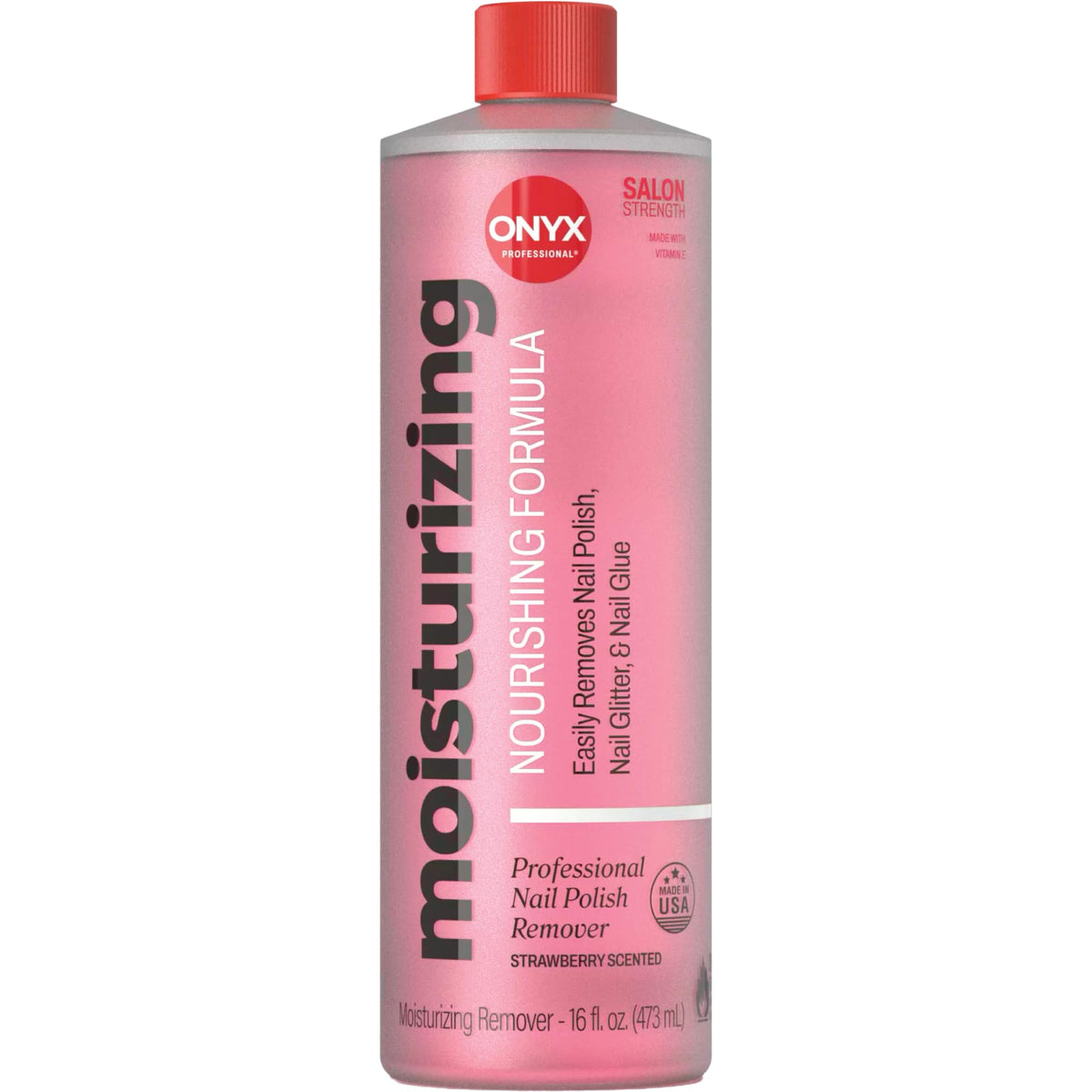 Onyx Professional Nail Polish Remover 16 fl oz with strawberry scent
