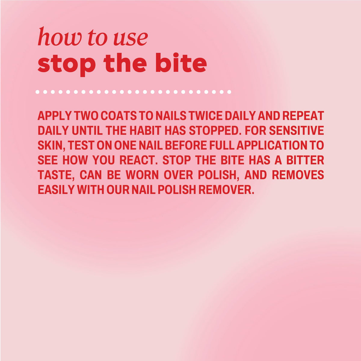 Onyx Professional Stop the Bite Nail Polish on a nail care table