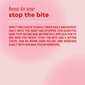 Onyx Professional Stop the Bite Nail Polish on a nail care table