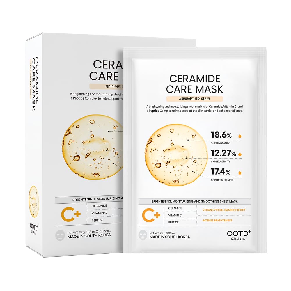 #OOTD Ceramide Glowing Vegan Face Sheet Mask front view