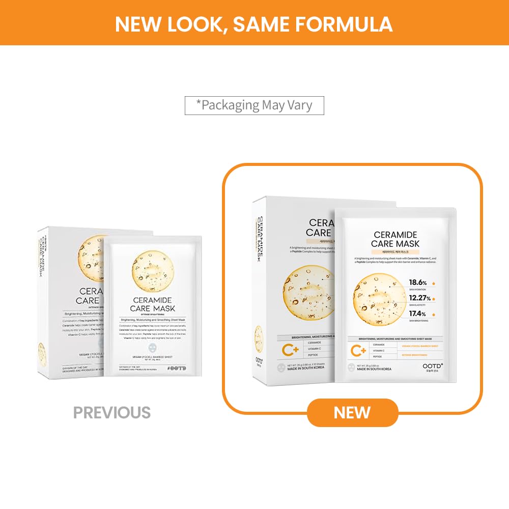 #OOTD Ceramide Glowing Vegan Face Sheet Mask packaging