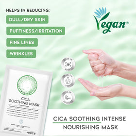 #OOTD Cica Calming Moisturizing Sheet Mask with ingredients