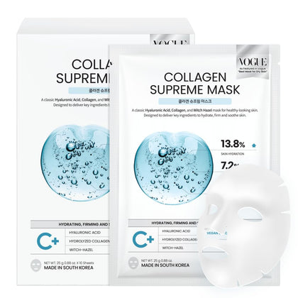 #OOTD Collagen Mask front view, 10-pack