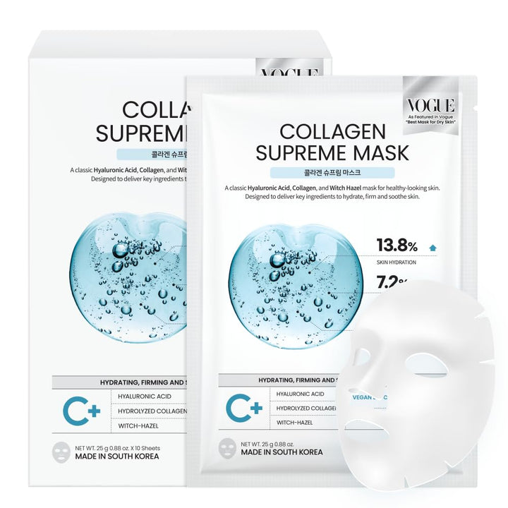 #OOTD Collagen Mask front view, 10-pack
