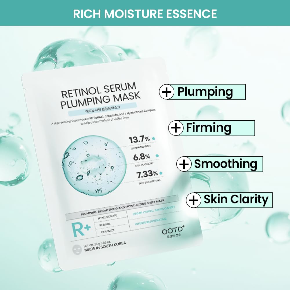 #OOTD Rejuvenating Retinol Wrinkle Sheet Mask ingredients list