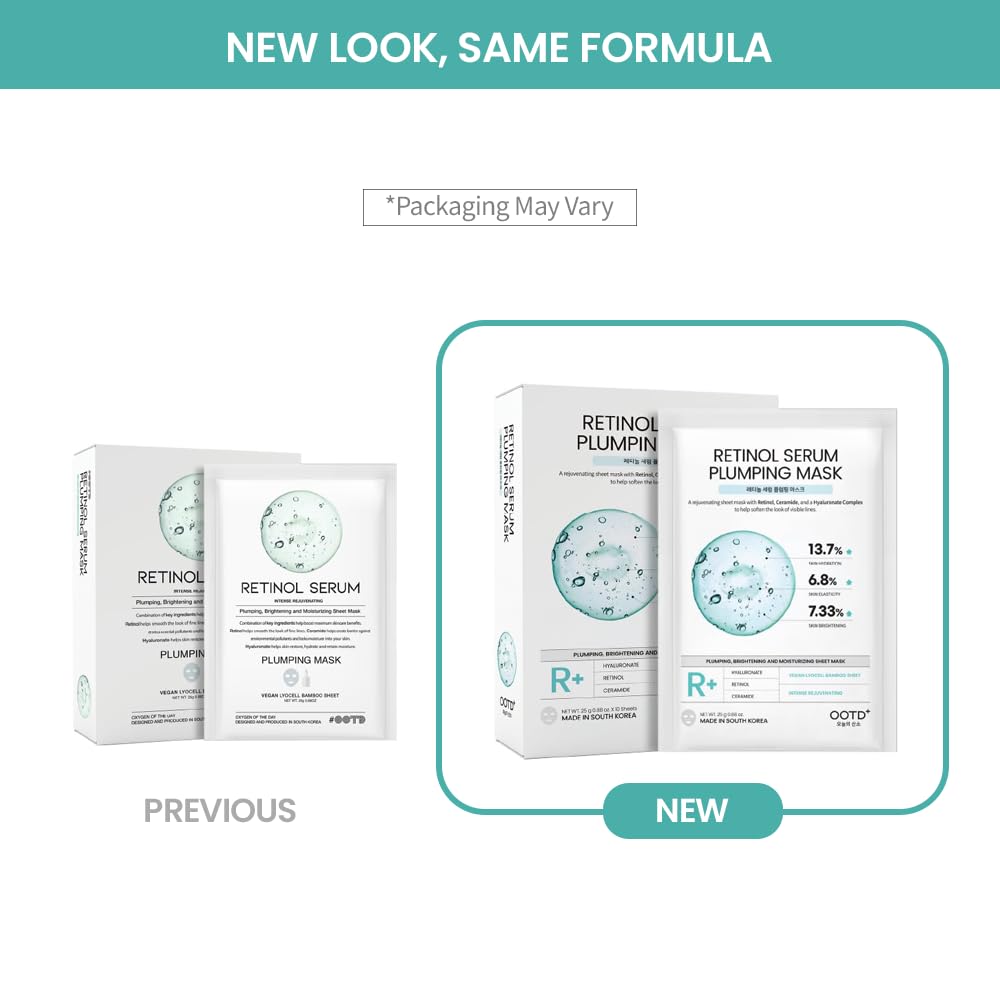 #OOTD Rejuvenating Retinol Wrinkle Sheet Mask packaging