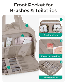 Open BAGSMART Travel Toiletry Bag showing organized toiletries