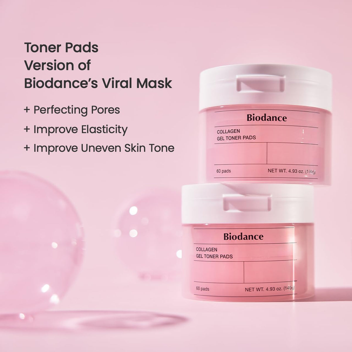 Open container of BIODANCE Collagen Gel Toner Pads