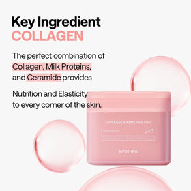 Open container of MEDIHEAL Collagen Ampoule Toner Pads