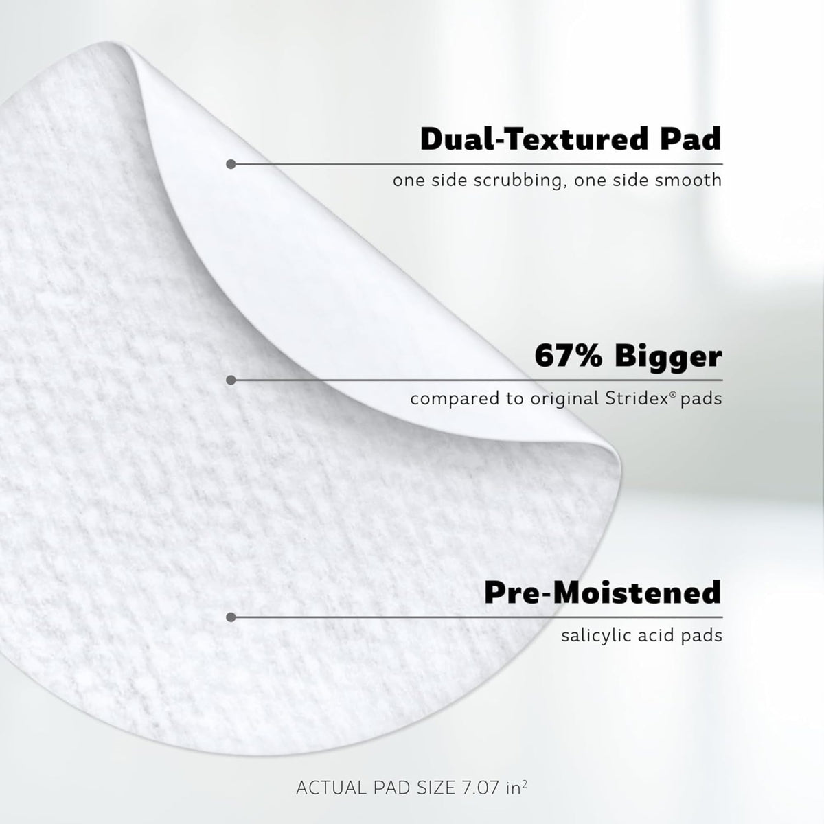Open container of Stridex XL Face Body Pads showing pads