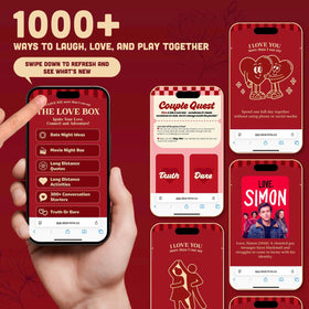 Open DEARMINE Penguin Couple's Love Notes Jar with cards partially visible
