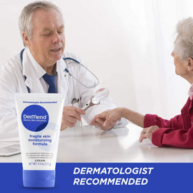Open Dermend Fragile Skin Moisturizer showing cream inside