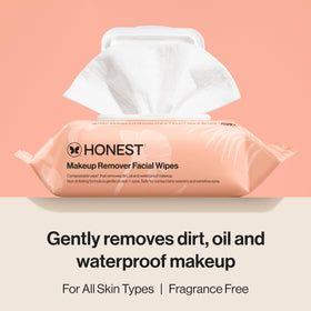 Open Honest Beauty Cleansing Wipes showing cloth texture