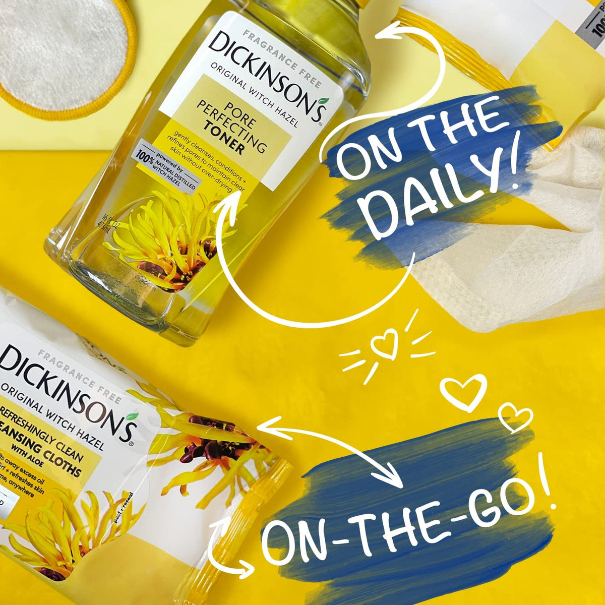 Open pack of Dickinson's Witch Hazel Cleansing Cloths