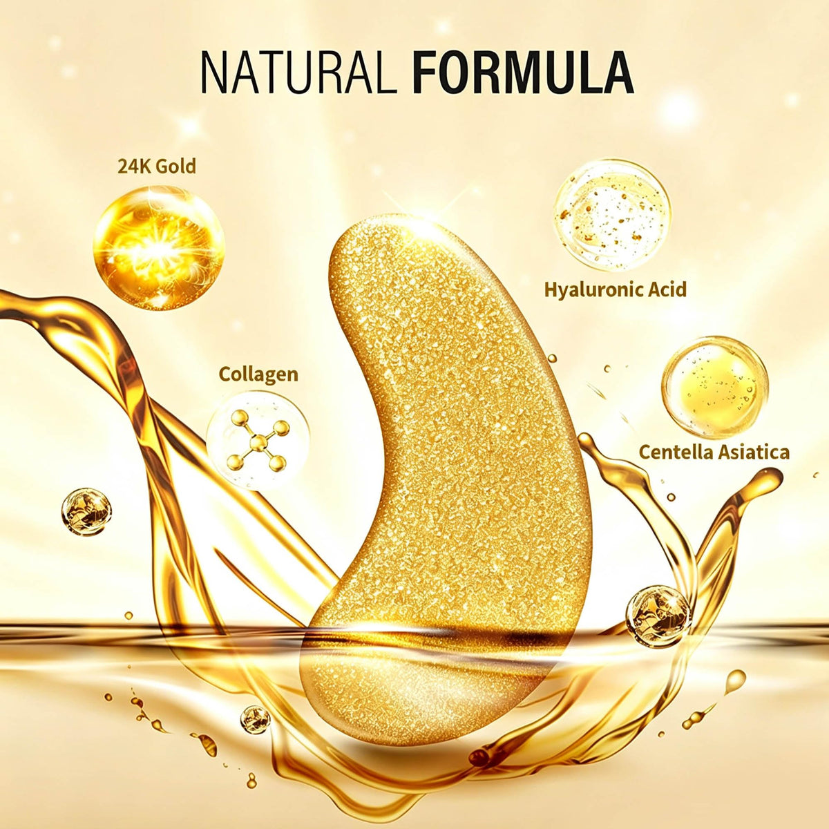 Open packaging of Maskiss 24k Gold Under Eye Patches