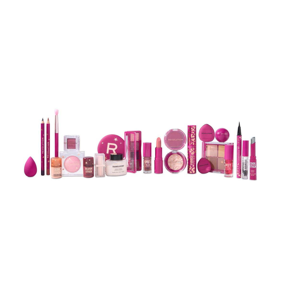 Open Revolution Beauty Advent Calendar showcasing lip and eye products