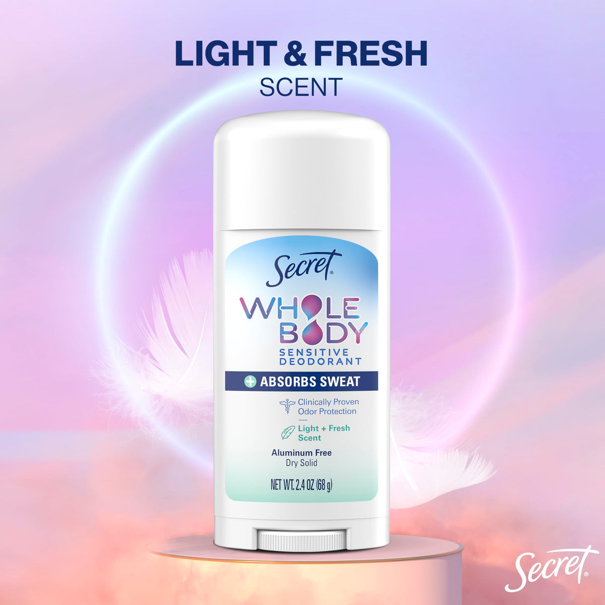 Open Secret Whole Body Deodorant Stick showing texture