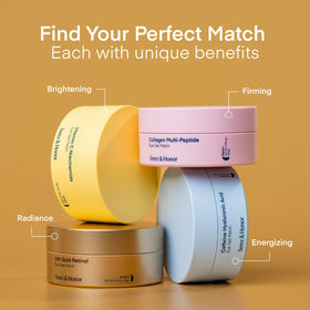 Open TEREZ & HONOR eye patches jar showing multiple masks