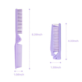 Open view of RHOS Mini Folding Comb with coarse teeth