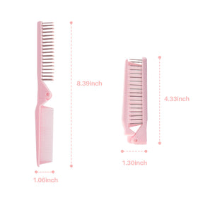 Open view of RHOS Mini Folding Comb with fine teeth