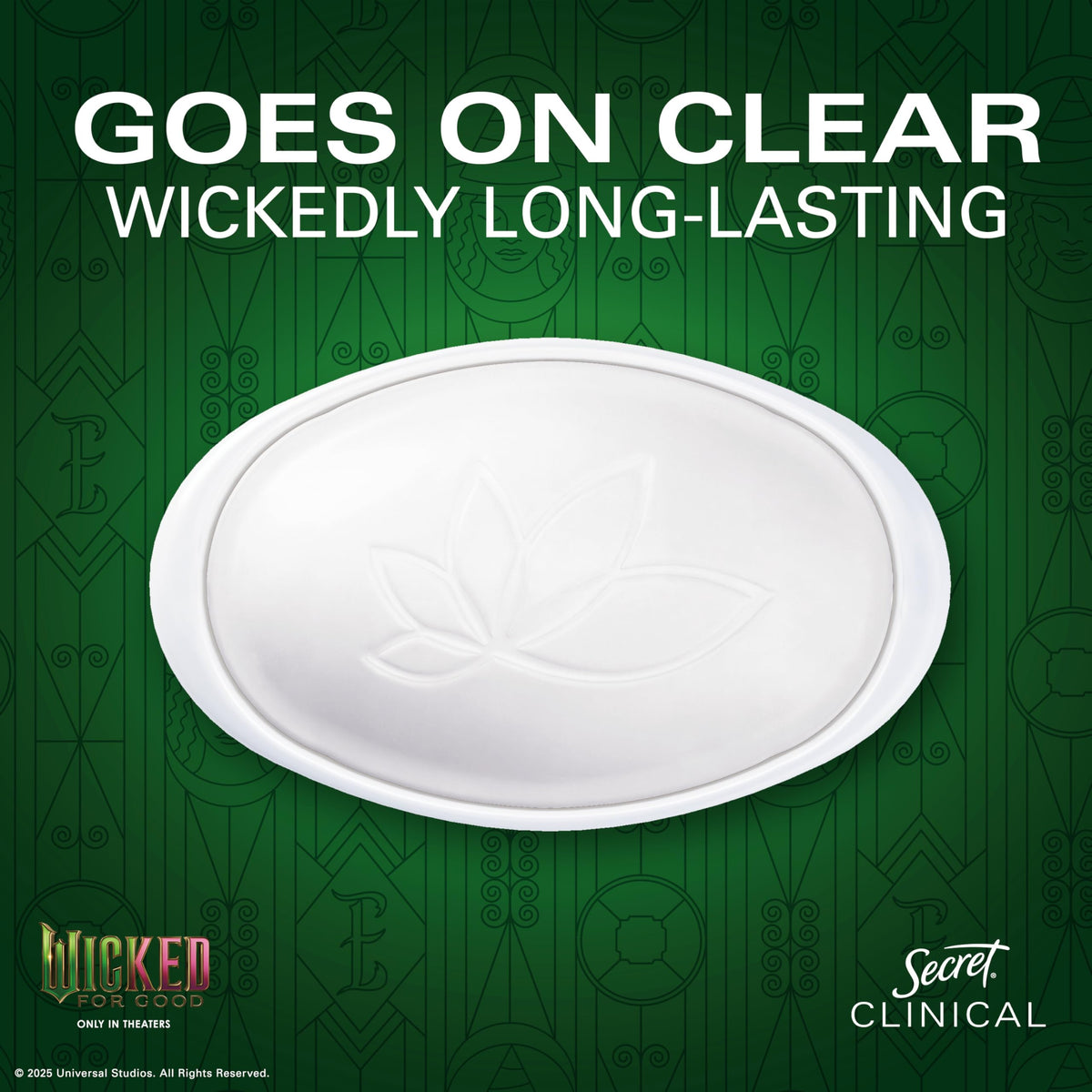 Open view of Secret Clinical Strength Antiperspirant showcasing white solid stick