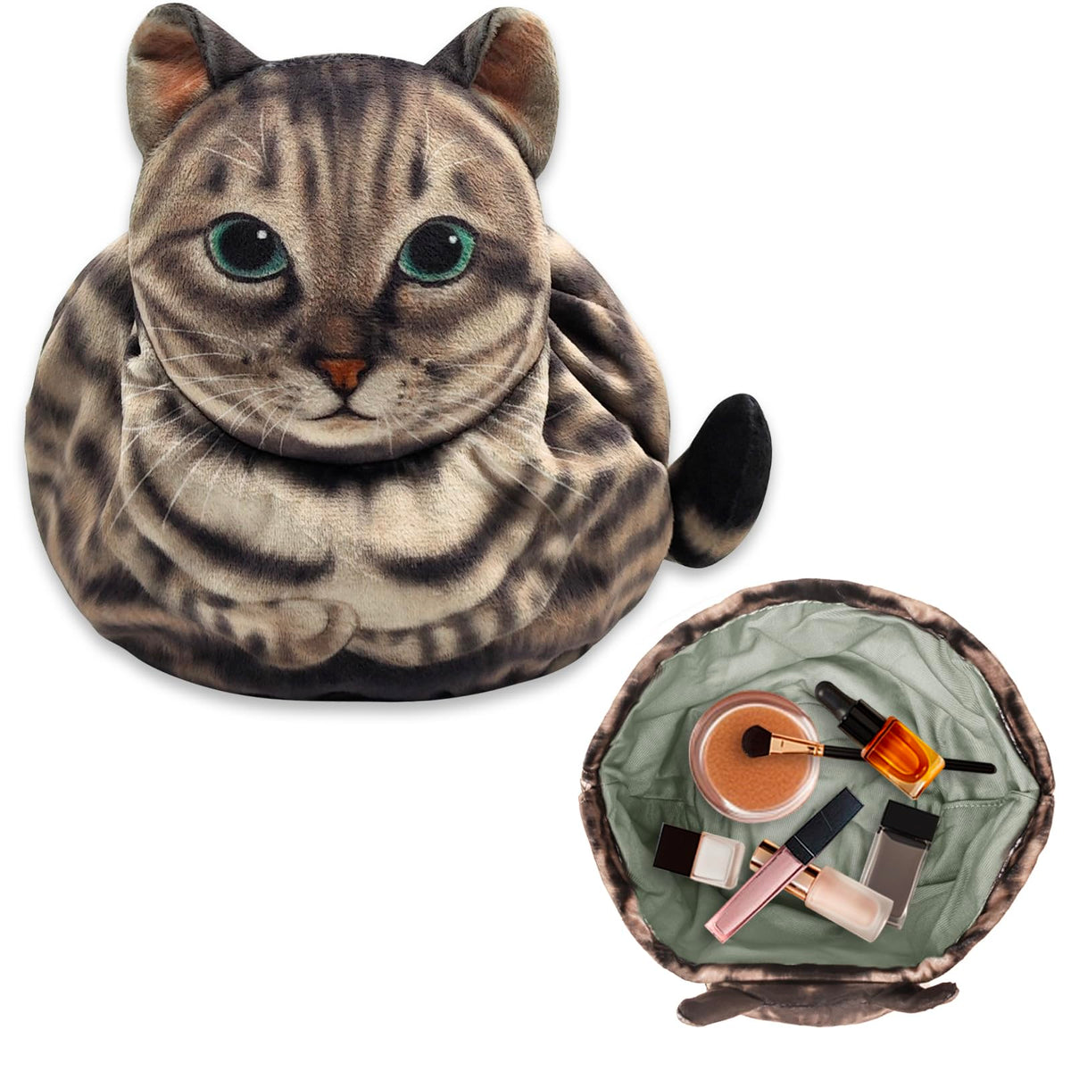 Openhahaha Cat Makeup Bag in a gift setting