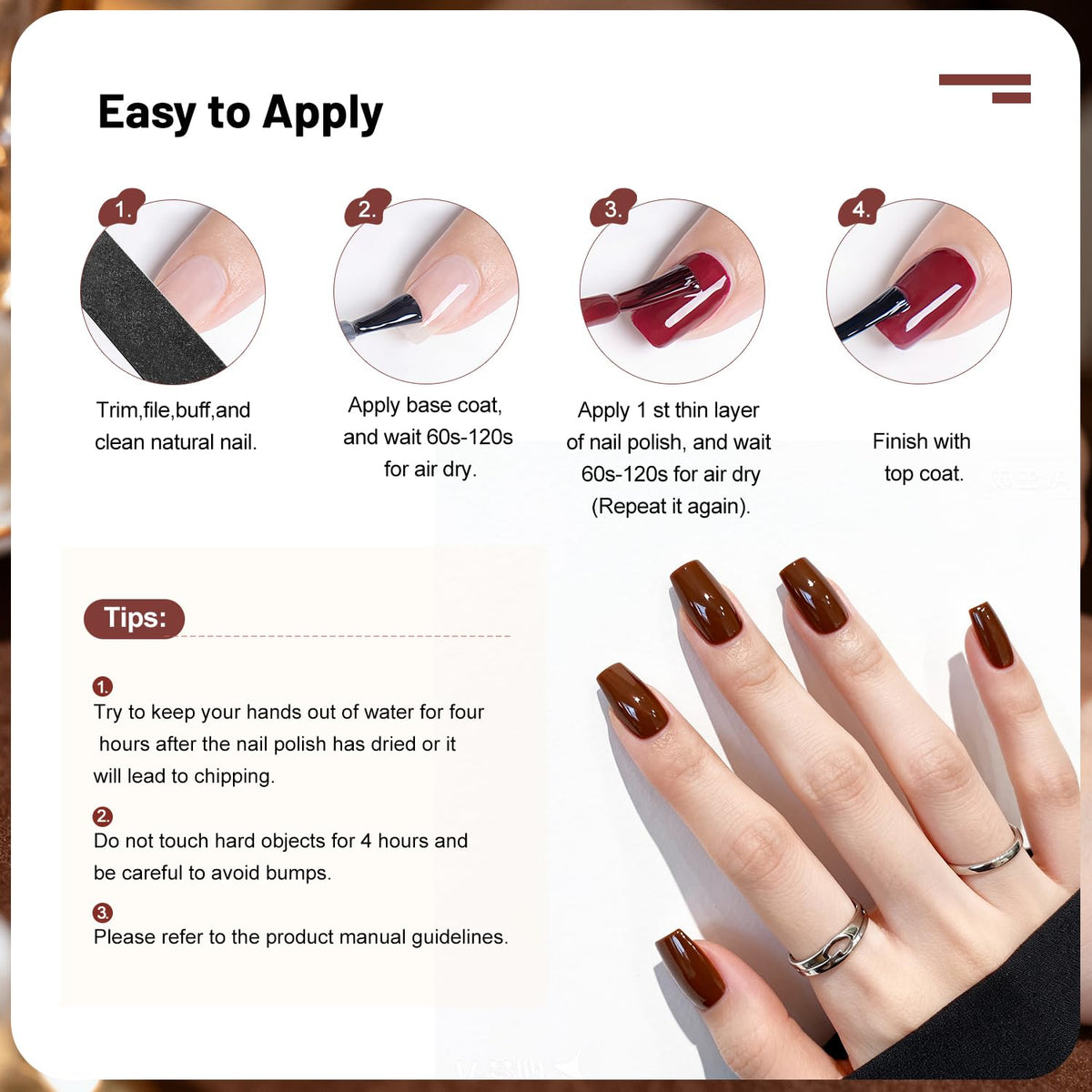 OpenLive nail polish applied on nails, showcasing glossy finish